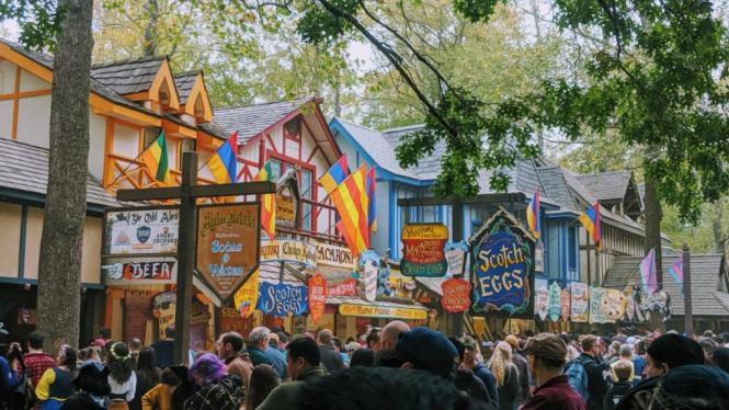 The streets at the Maryland Renaissance Festival