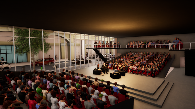 Rendering of MC3 StageTwo theater.