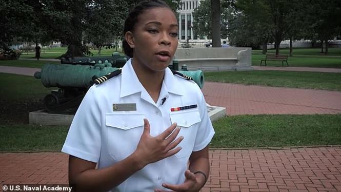 Sydney Barber in her dress whites.