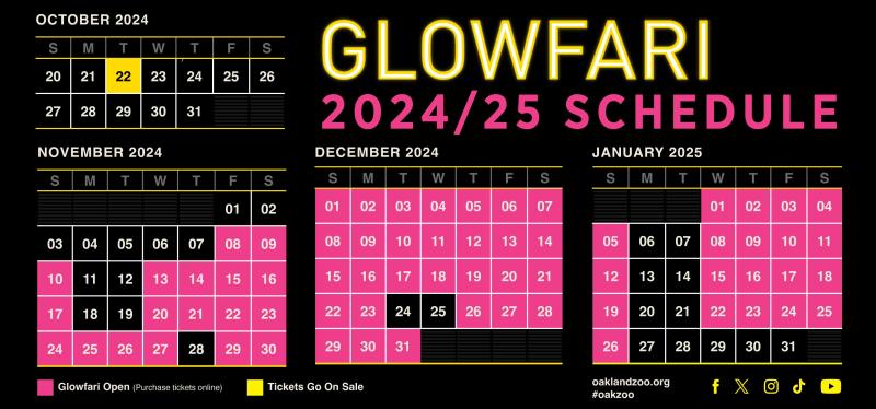 Glowfari Schedule 2024/25