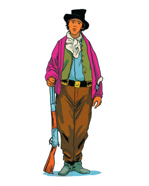 Illustration of Billy the Kid.