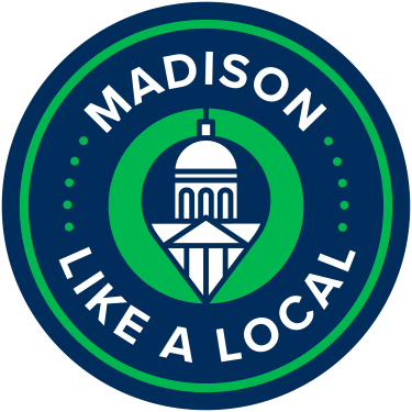 Logo for Madison Like a Local with Wisconsin State Capitol Building in center
