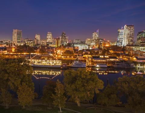 Nighttime skyline