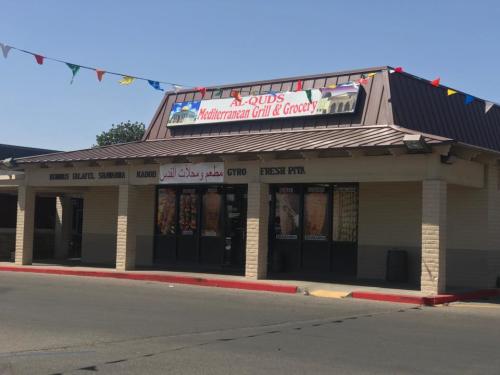 The exterior of Alquds Mediterranean Grill and Grocery