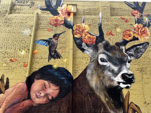 deer mural