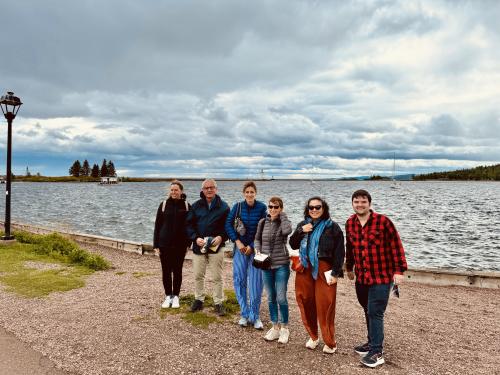 Group photo in the Grand Marais harbor