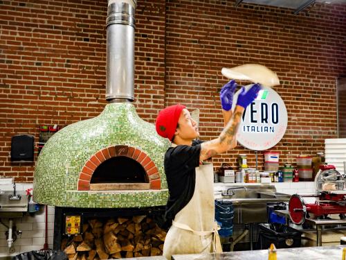 Pizza making at Denver's Vero