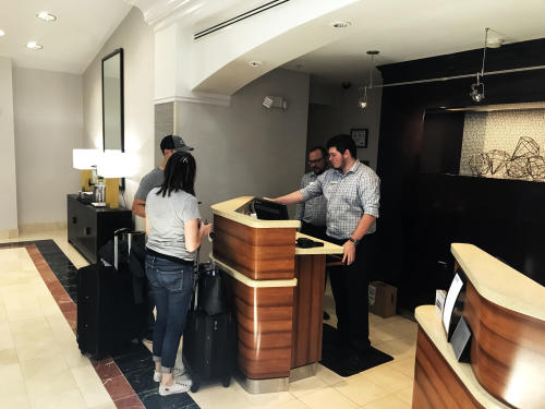 Guest Check In at Courtyard Hotel