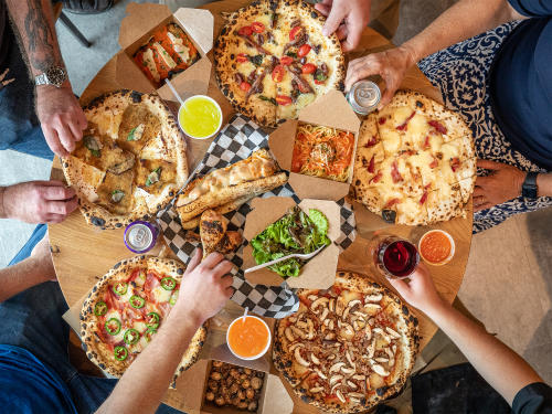 Food shot for Luna Pizza, an Old North State Food Hall Vendor