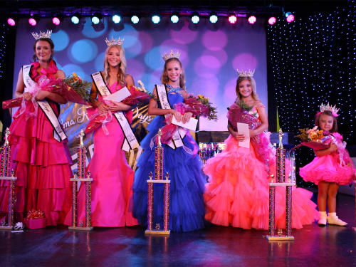 The Selma Railroad Days pageant winners on stage for the annual Selma Railroad Days.