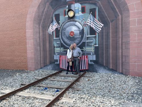 Train mural Downtown Asheboro