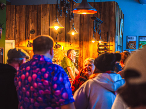 taproom filled with people