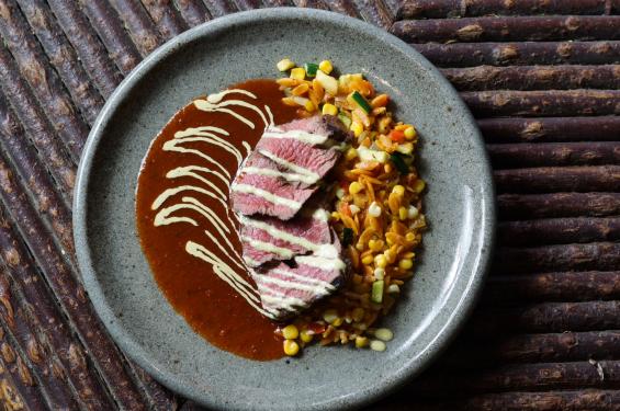 Bison Entree at Log Haven