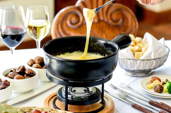 Fondue at Goldener Hirsch Restaurant at Deer Valley