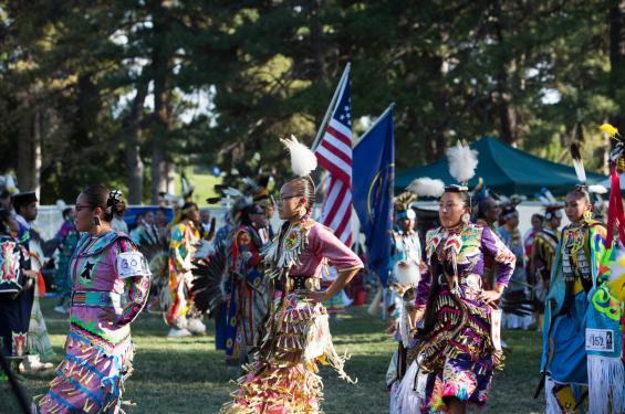 Native American Women Dancing at the Annual Native American Celebration in Liberty Park
