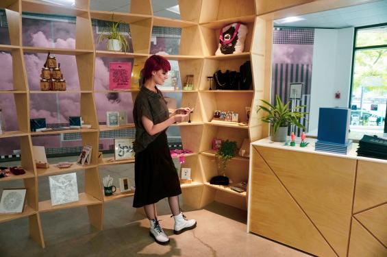 Golda Dopp Ovalles at UMOCA's Art Shop