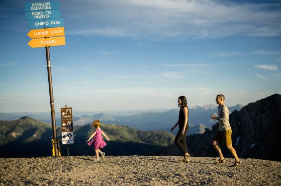 Family Hiking near Snowbird in Little Cottonwood Canyon