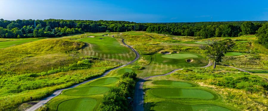 A serene green golf course at Gull Lake View Golf Resort.