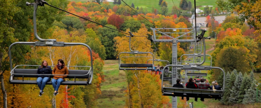 Comet Chair lift rides in Fall