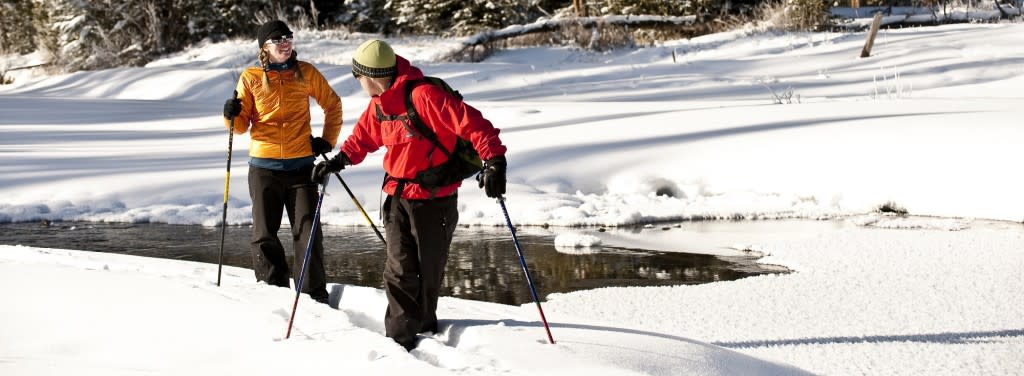 snowshoeing slider