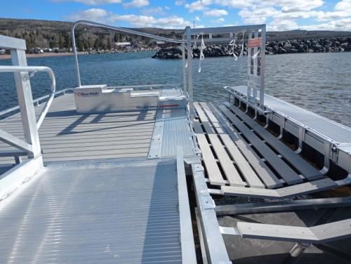 Adaptive Kayak Launch installed in the Grand Marais harbor