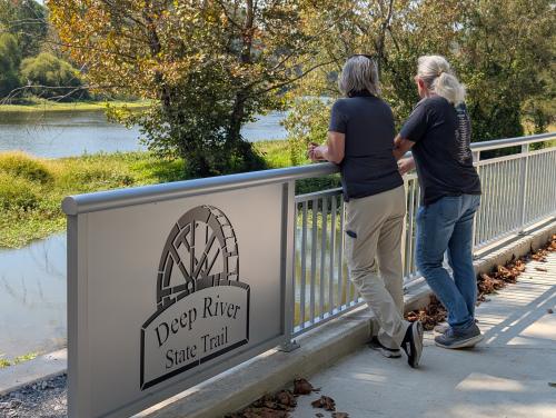 Bush Creek Bridge along the Deep River State Trail in Franklinville, NC