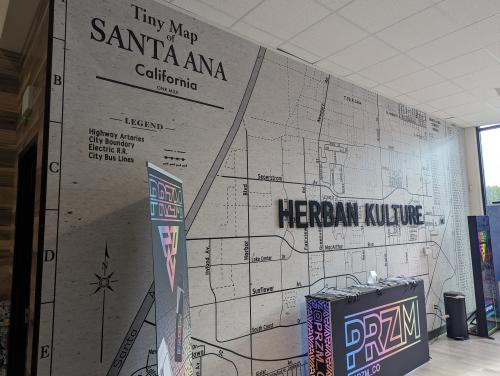 Map of Santa Ana inside Herban Kulture