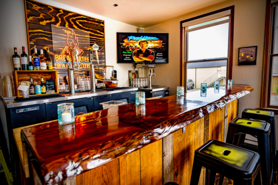Breakwater Barbecue interior bar