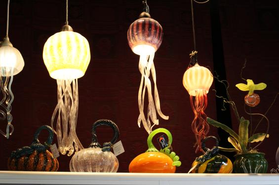HMB art glass hanging lights