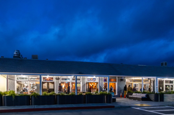 Ketch Harbor Pub exterior at night