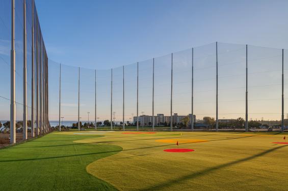 Outside view of course overlooking Bay - Topgolf Burlingame