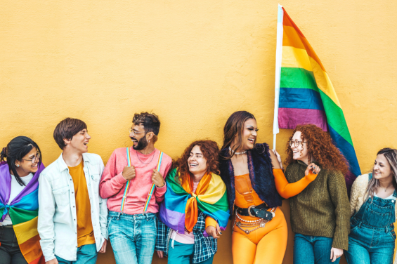 Pride photo with 7 people