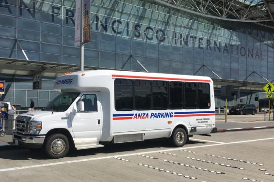 Shuttle outside of SFO