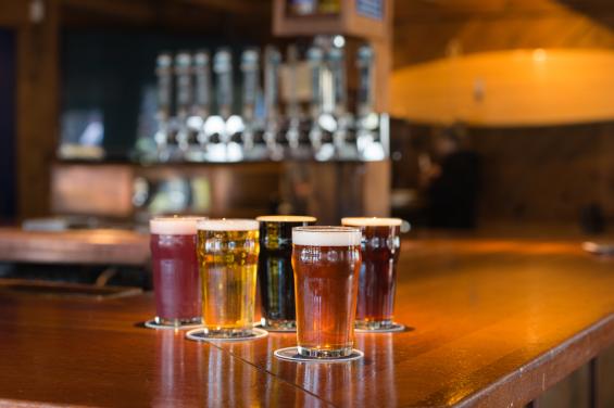 Selection of Pints-Half Moon Bay Brewing Co.
