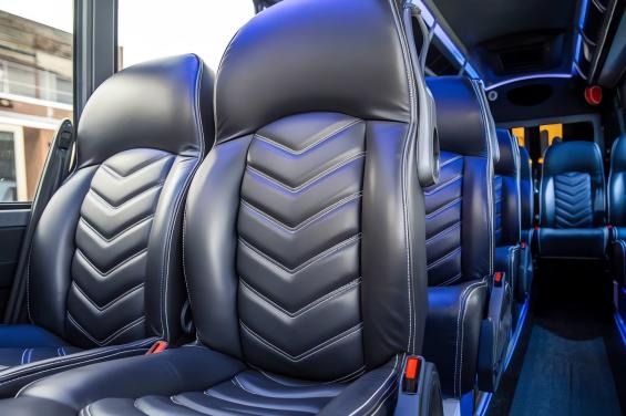 Price 4 Limo 40 passenger coach bus interior 2