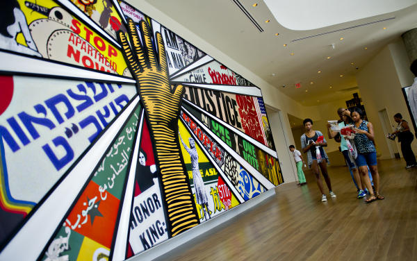 Center for Civil and Human Rights lobby interior mural