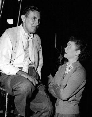 Sidney Landfield with Jane Wyman in 1955