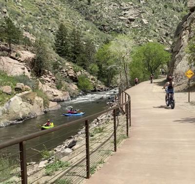 E-biking in Clear Creek Canyon