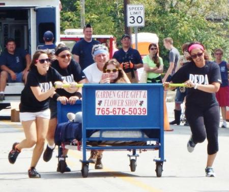 Don't miss the Bed Race on Monday at North Salem Old Fashion Days (Photo courtesy of North Salem Old Fashion Days Festival Facebook page)