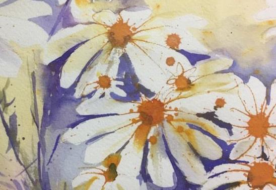 102 All Day Floral Watercolor Fun Art Class