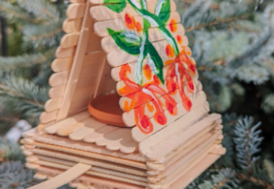 Popsicle Stick Bird Feeders Class at Bath Garden Center
