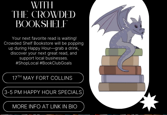 Pop-Up Book Event with Crowded Shelf