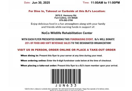 Dine Out for Wildlife!