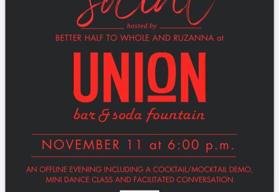 Singles Social, @ Union Bar and Soda Fountain