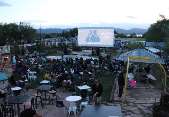 Superman on the outdoor screen