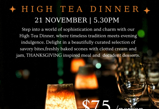 Thanksgiving High Tea Dinner and Live Music