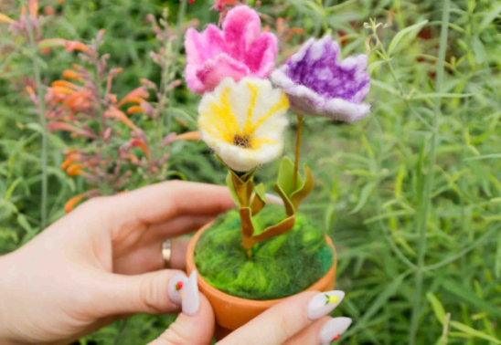 Wet Felting Class at Bath Garden Center
