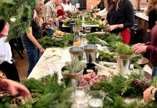 Holiday Wreath Making with CC's Flowers