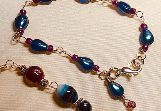 Beaded & Wire Chain Bracelet Art Class