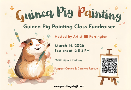 Guinea Pig Painting Class Fundraiser for Cavies & Canines